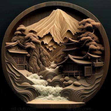 3D model Kusatsu in Japan (STL)